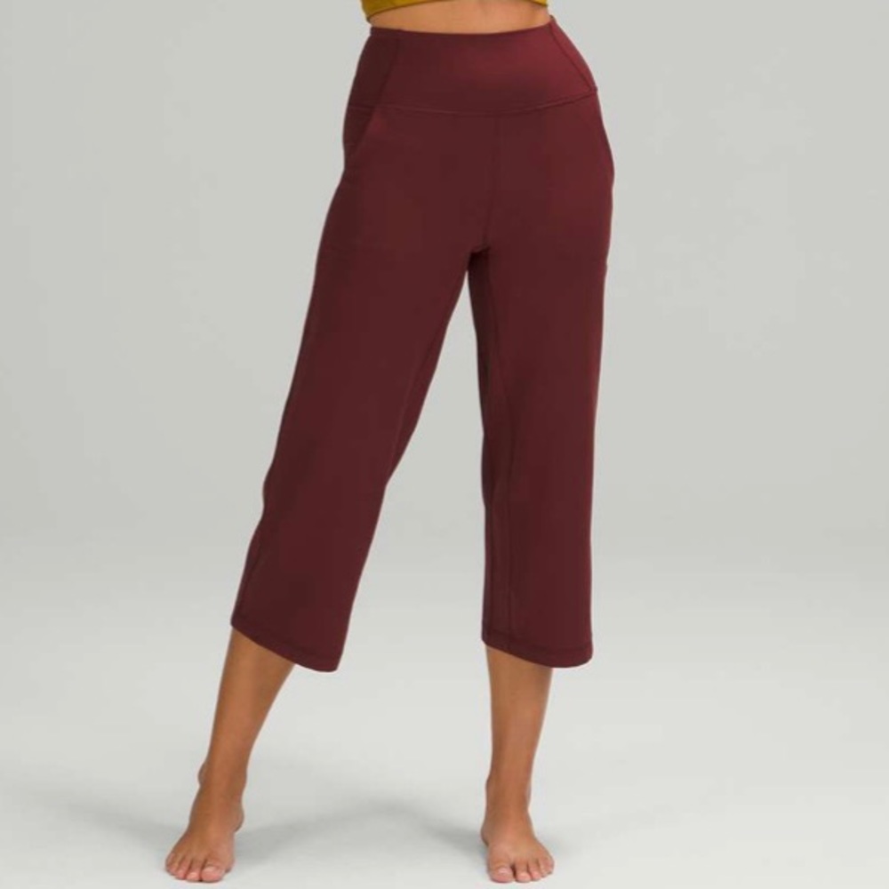 lululemon athletica Burgundy Cropped Leggings